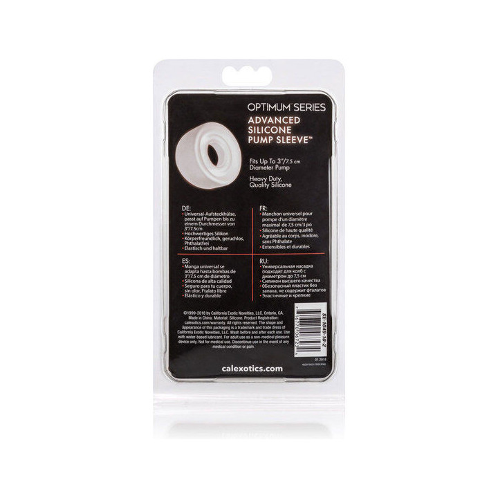 CALEXOTICS - MANGA DE BOMBA DE SILICONE ADV TRANSPARENTE