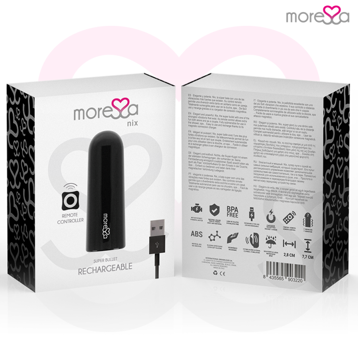MORESSA - NIX VIBRADOR CONTROLE REMOTO PRETO
