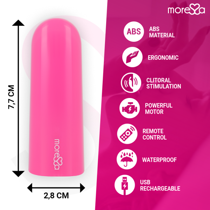 MORESSA - NIX VIBRADOR CONTROLE REMOTO ROSA