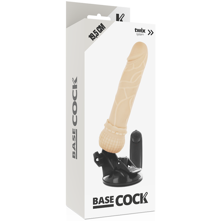 BASECOCK - VIBRADOR DE CONTROLE REMOTO NATURAL REALISTA BASECOCK 19.5 CM