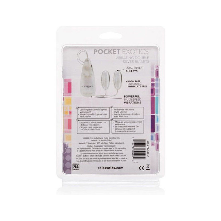 CALEXOTICS - BALAS VIBRATÓRIAS PRATA DUO