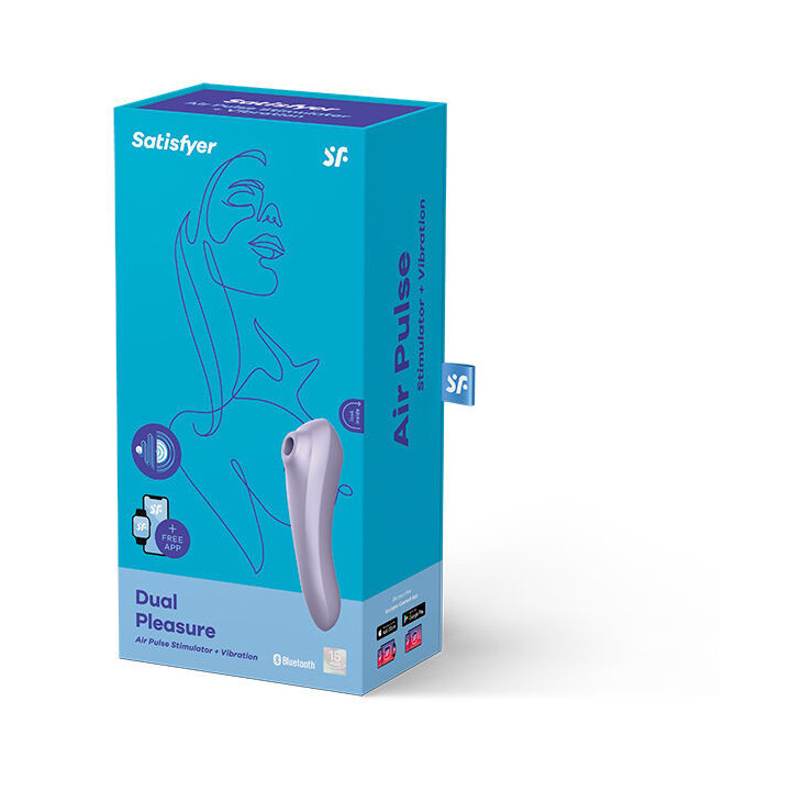 SATISFYER - VIBRADOR DE PULSO DE AR DUAL PLEASURE MALVA