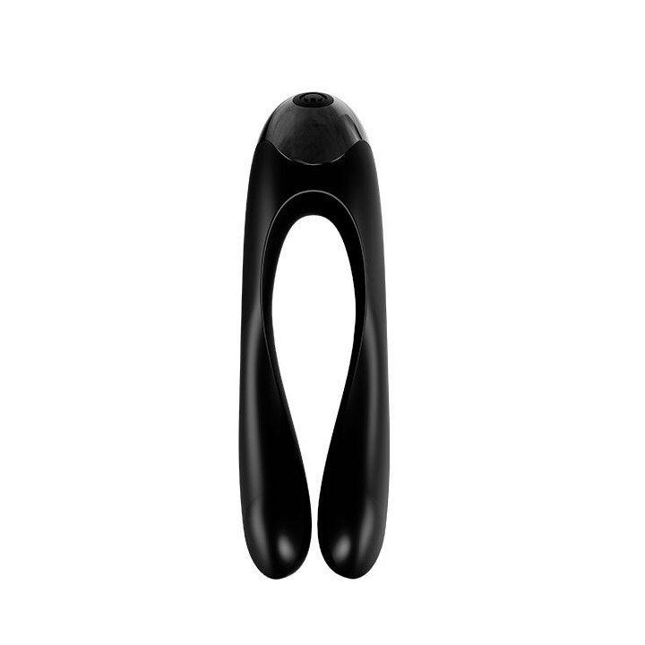 SATISFYER - VIBRADOR DE DEDO CANDY CANE PRETO