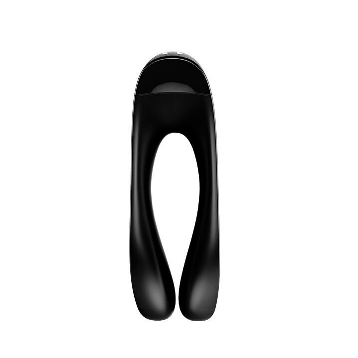 SATISFYER - VIBRADOR DE DEDO CANDY CANE PRETO