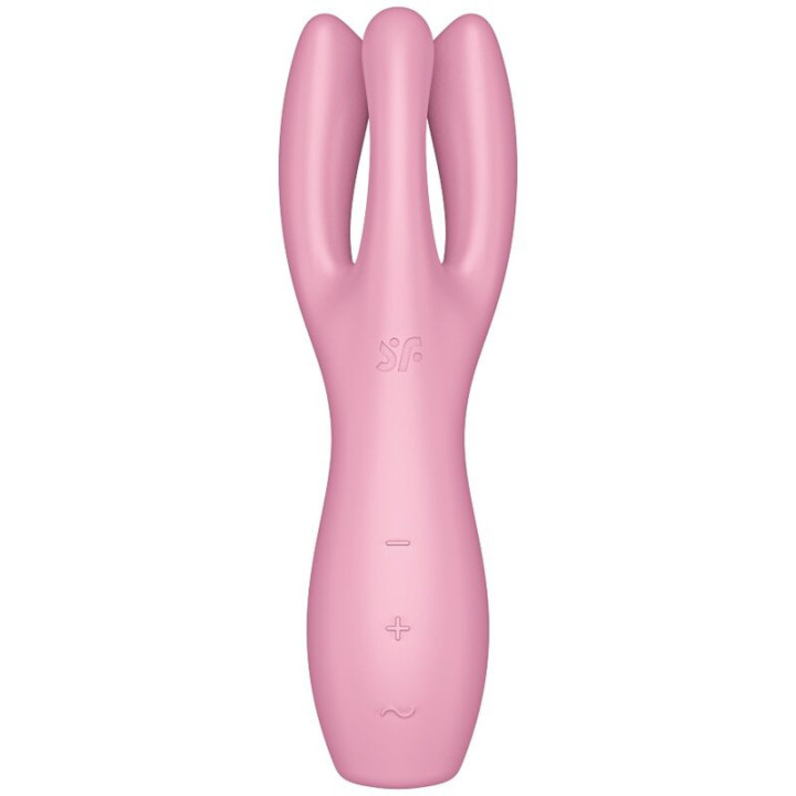 SATISFYER - VIBRADOR THREESOME 3 ROSA