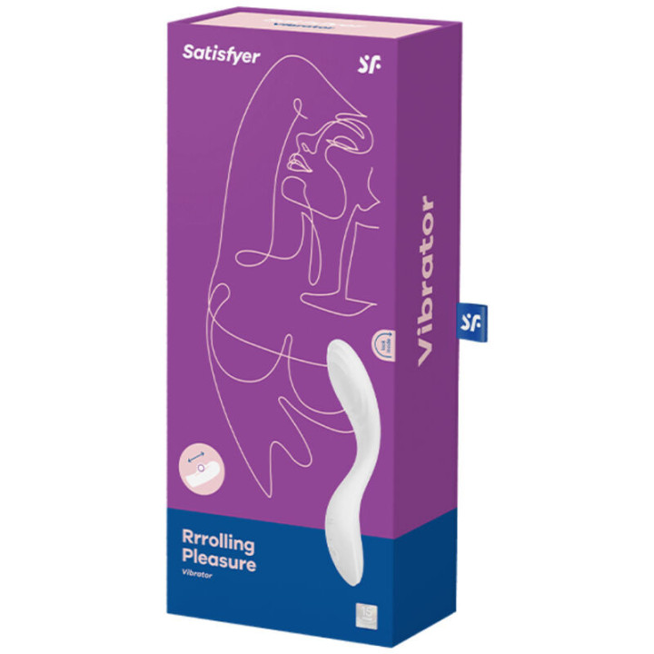 SATISFYER - VIBRADOR RRROLLING PLEASURE GSPOT BRANCO