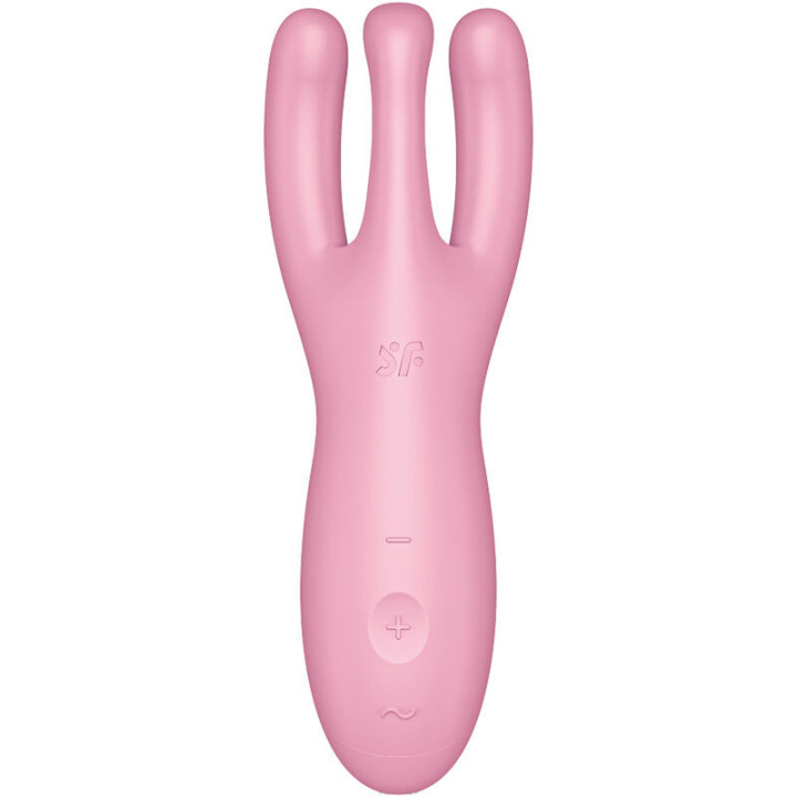 SATISFYER - APP VIBRADOR THREESOME 4 ROSA