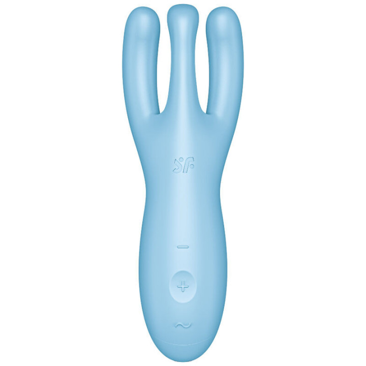 SATISFYER - APP VIBRADOR THREESOME 4 AZUL