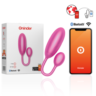 ONINDER - OVO VIBRATÓRIO DENVER ROSA 7 X 2.7 CM APLICATIVO GRATUITO