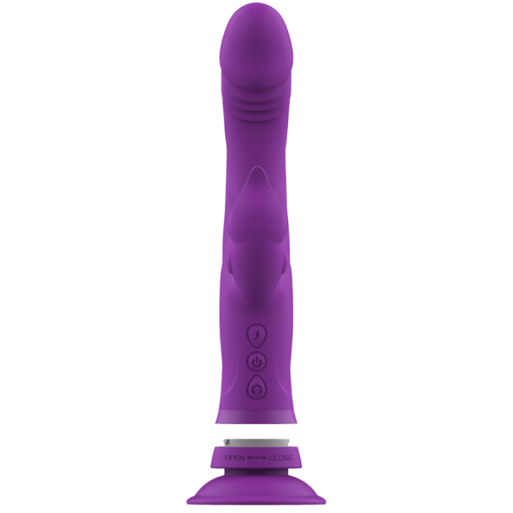 INTENSE - VIBRADOR DE SILICONE CASANOVA COELHO TRIPLO MOTOR ROXO