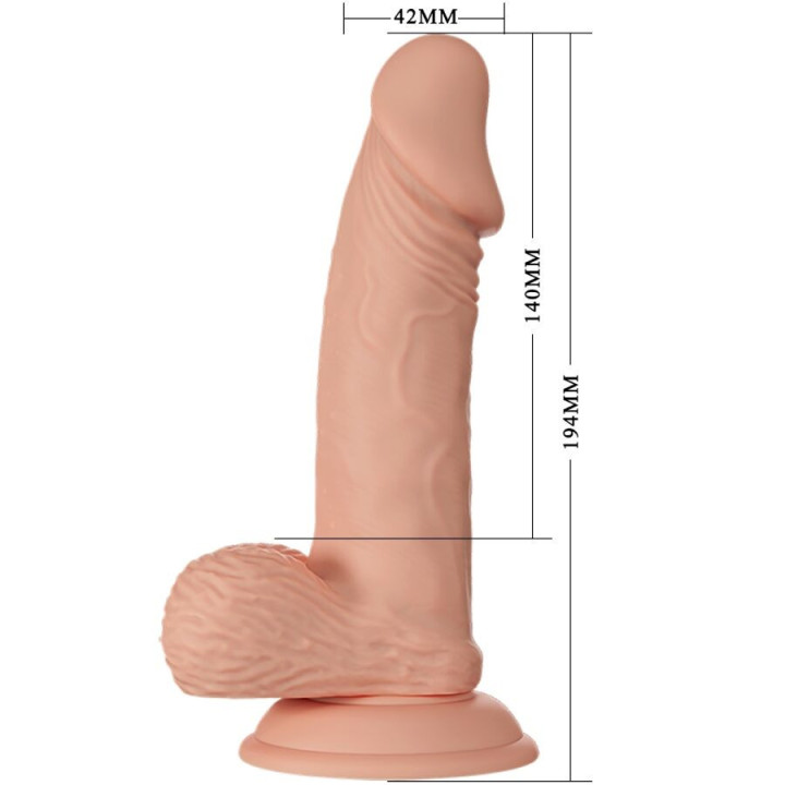 BAILE - ENCONTRO LINDO ZEBULON DILDO FLEXÍVEL REALISTA 19.4 CM NATURAL
