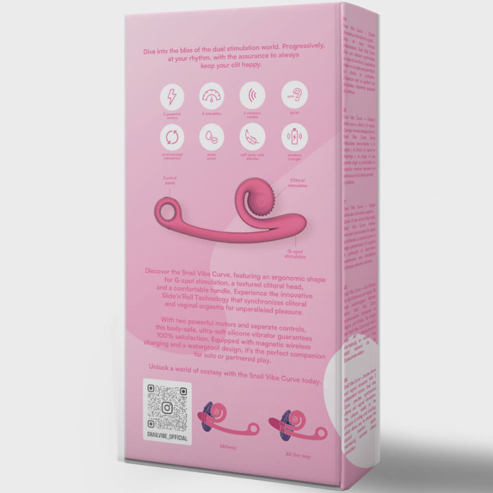 SNAIL VIBE - VIBRADOR CURVO ROSA