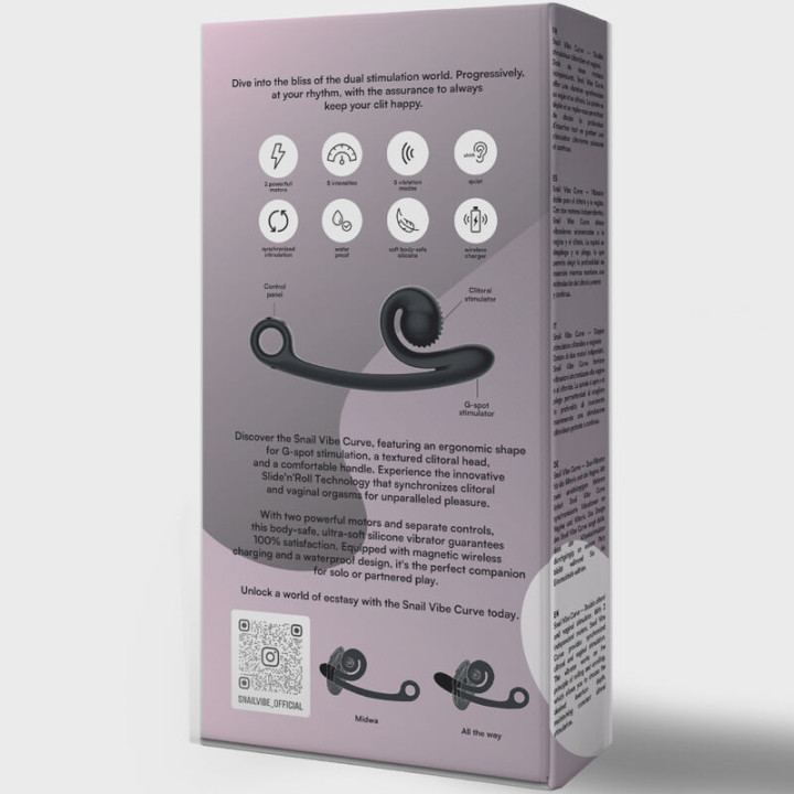 SNAIL VIBE - VIBRADOR CURVO PRETO