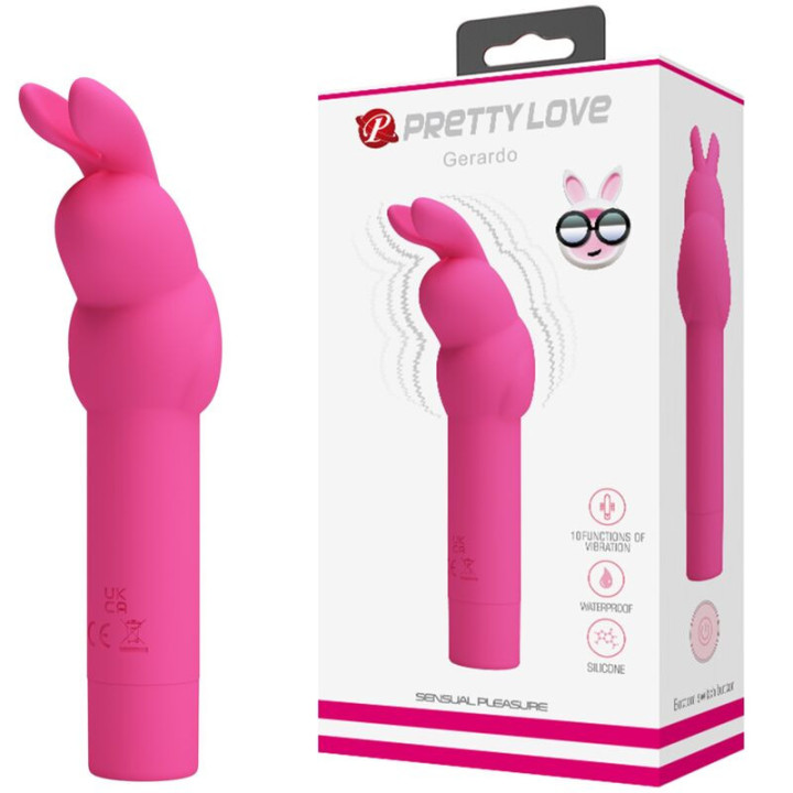 PRETTY LOVE - VIBRADOR DE SILICONE GERARDO FUSCHIA RABBIT
