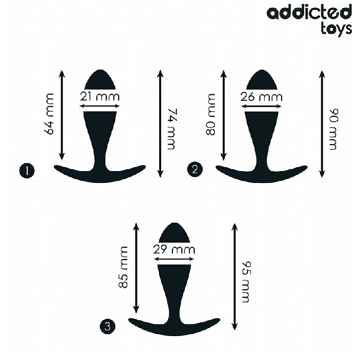 ADDICTED TOYS - CONJUNTO DE 3 PLUG ANAL MODELO 2