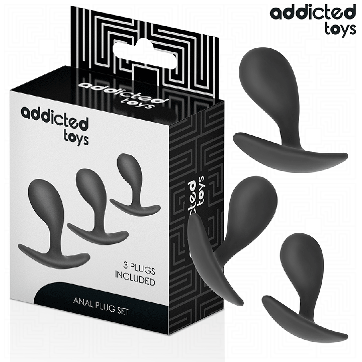 ADDICTED TOYS - CONJUNTO DE 3 PLUG ANAL MODELO 3