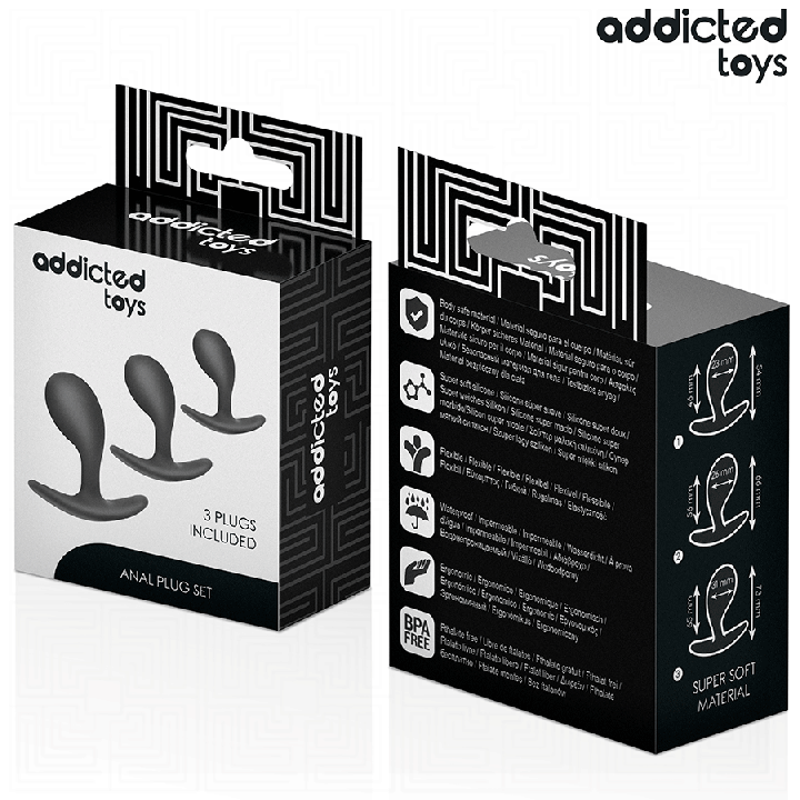 ADDICTED TOYS - CONJUNTO DE 3 PLUG ANAL MODELO 3