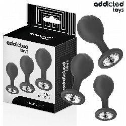 ADDICTED TOYS - CONJUNTO DE 3 PLUG ANAL COM JOIA