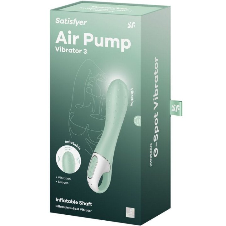SATISFYER - AIR PUMP VIBRATOR 3 PONTO G INFLÁVEL MENTA