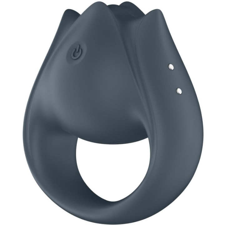 SATISFYER - PERFECT PAIR 2 MULTIVIBRANTES 2 EM 1 ANEL PARA PÊNIS E ESTIMULADOR DE DEDO CINZA