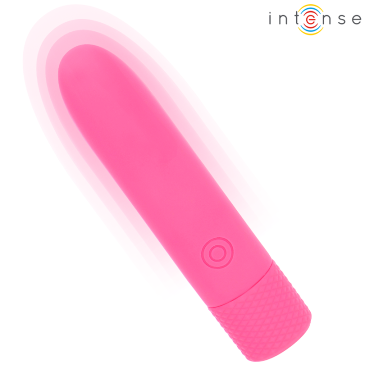 INTENSE - SYMONE  USB RECARREGÁVEL VIBRATÓRIA BULLET 8 VIBRAÇÕES ROSA 10 X 2.2 CM