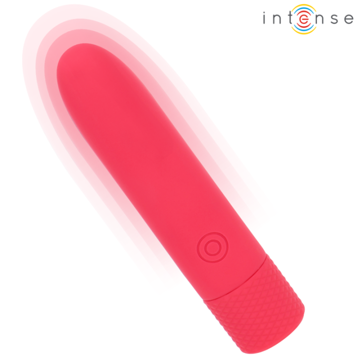 INTENSE - SYMONE USB RECARREGÁVEL VIBRATÓRIA BULLET 8 VIBRAÇÕES VERMELHO 10 X 2.2 CM