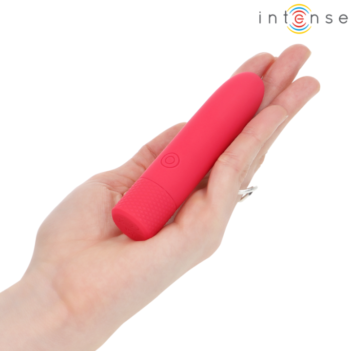 INTENSE - SYMONE USB RECARREGÁVEL VIBRATÓRIA BULLET 8 VIBRAÇÕES VERMELHO 10 X 2.2 CM