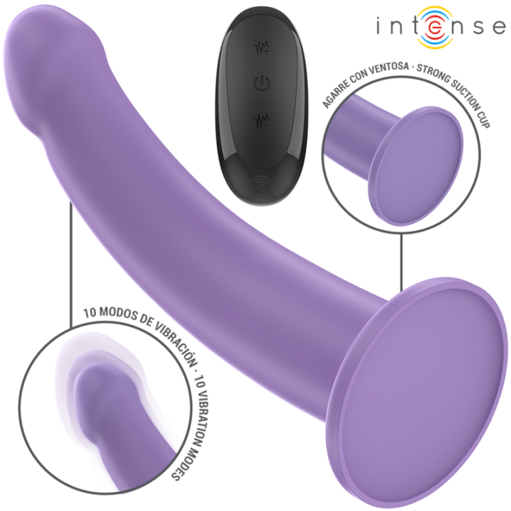 INTENSE - VIBRADOR EDDIE 17.5 CM 10 VIBRAÇÕES ROXO CONTROLE REMOTO