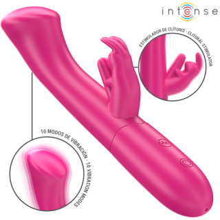 INTENSE - JULIETA RABBIT VIBRADOR 18.6 CM 10 VIBRAÇÕES ROSA