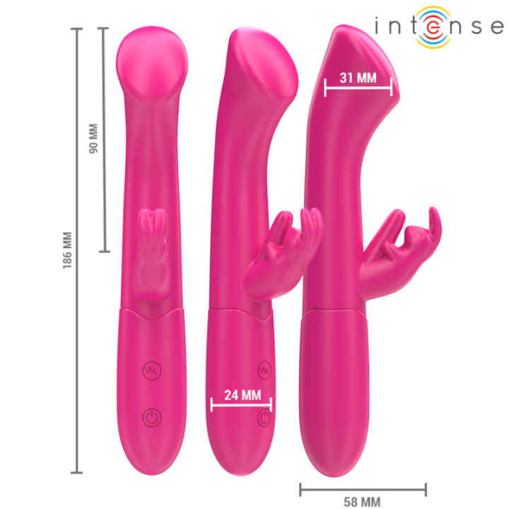 INTENSE - JULIETA RABBIT VIBRADOR 18.6 CM 10 VIBRAÇÕES ROSA