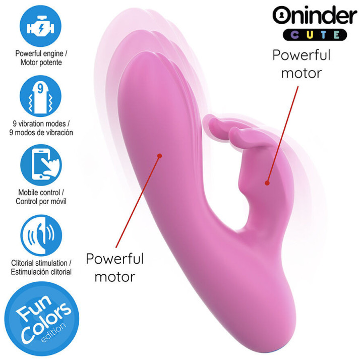 ONINDER CUTE - VIBRADOR LOVE BUNNY PARA PONTO G E CLITÓRIS - APLICATIVO MUNDIAL GRATUITO