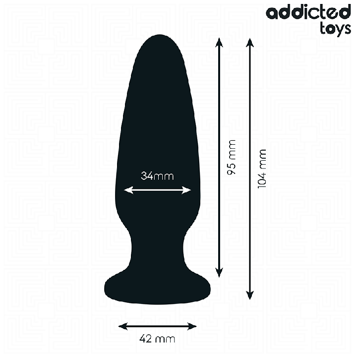 ADDICTED TOYS - PLUG ANAL COM JOIA TAMANHO M 10.4 CM