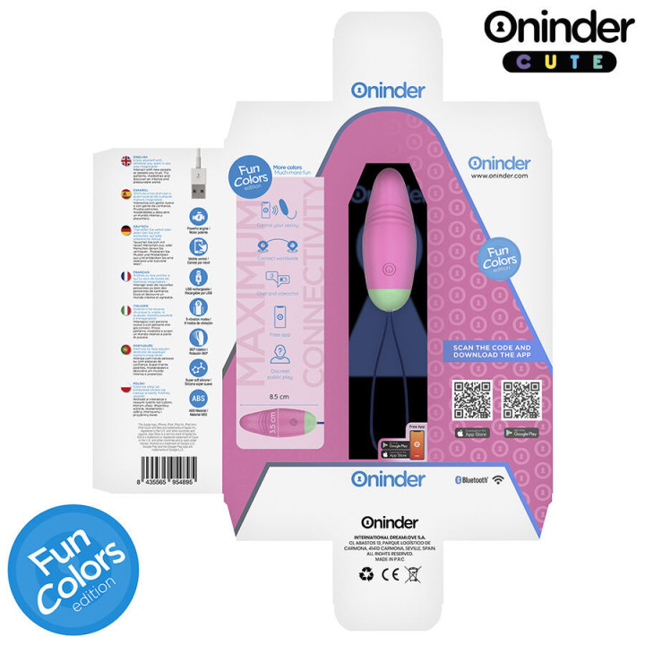 ONINDER CUTE - OVO VIBRO-GIRATÓRIO LOVE PLEASURE 360 SILICONE - APLICATIVO MUNDIAL GRATUITO