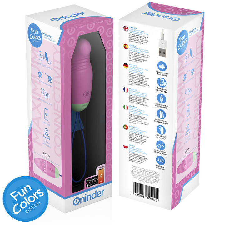 ONINDER CUTE - OVO VIBRO-GIRATÓRIO LOVE PLEASURE 360 SILICONE - APLICATIVO MUNDIAL GRATUITO