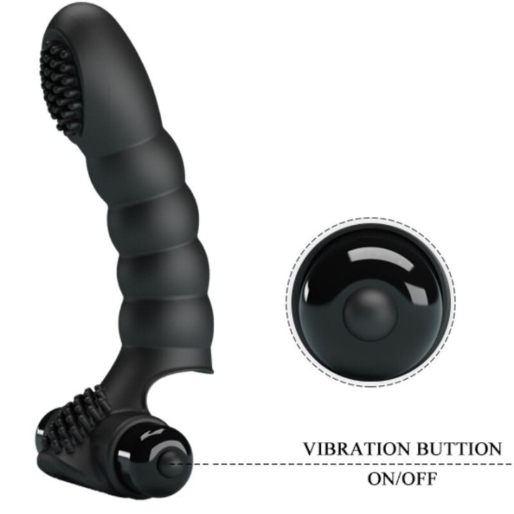 PRETTY LOVE - VIBRADOR DE DEDO ALEXANDER 10 VIBRAÇÕES PRETO