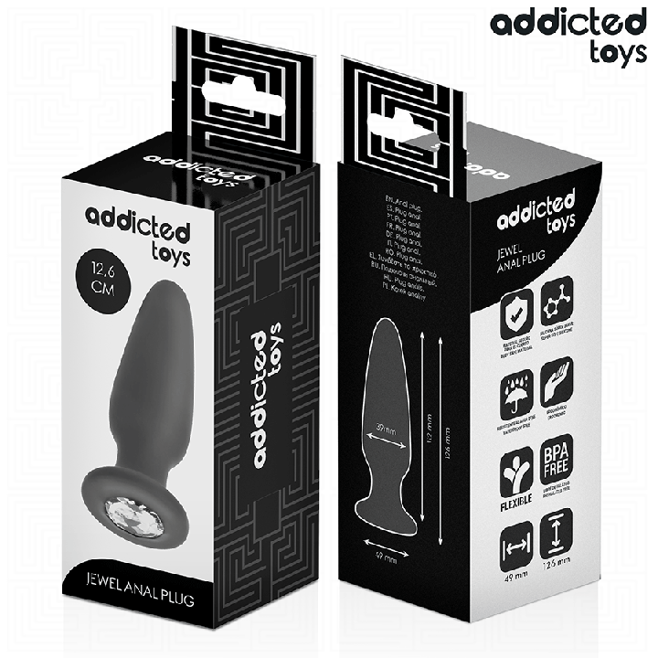 ADDICTED TOYS - PLUG ANAL COM JOIA TAMANHO L 12.6 CM