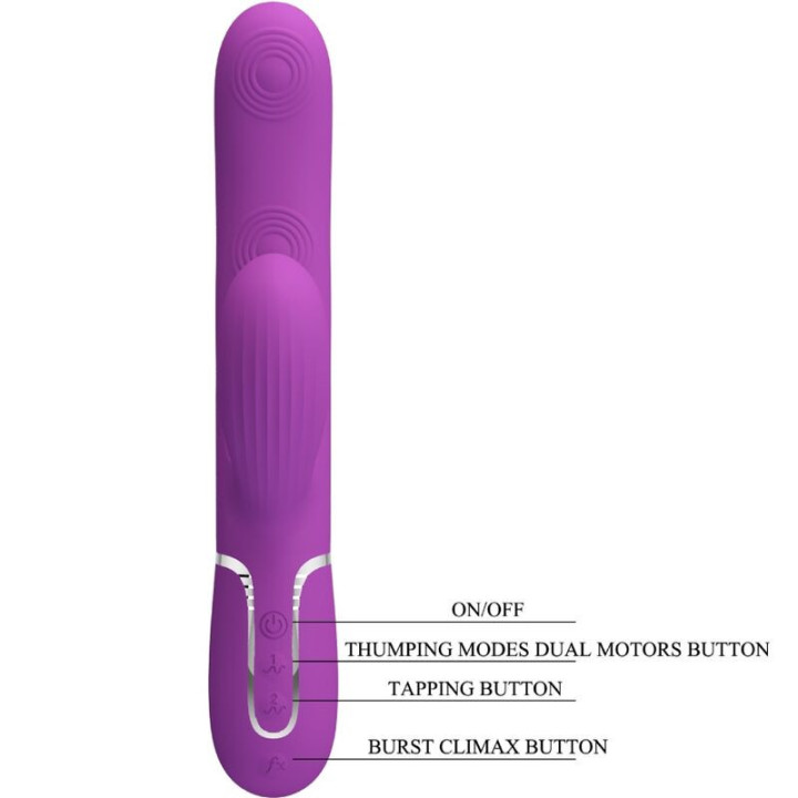 PRETTY LOVE - PERLITA 3 EM 1 MULTIFUNCIONAL COELHO VIBRADOR ROXO
