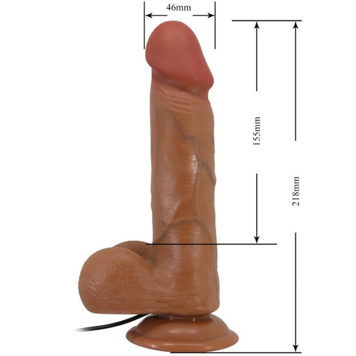 BAILE - BAHAMUT VIBRADOR REALISTA 21.8 CM CARNE CONTROLE REMOTO