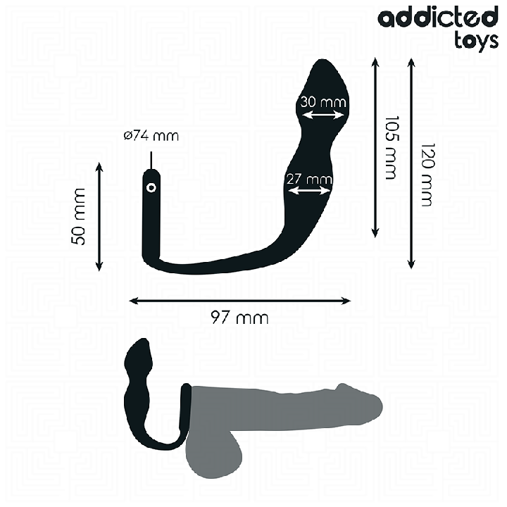 ADDICTED TOYS - PLUG ANAL COM ANEL MODELO 2