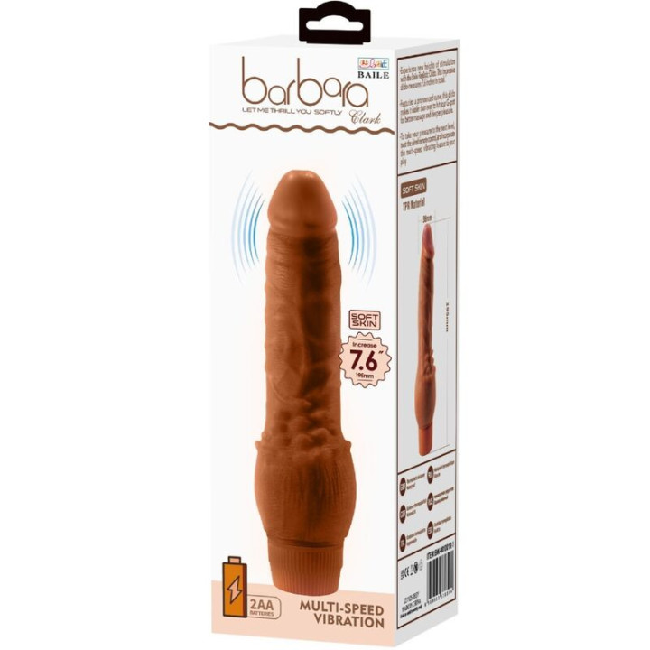 BAILE - BARBARA VIBRADOR REALISTA 19.5 CM MULATO