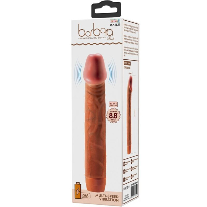 BAILE - BOB VIBRADOR REALISTA 22.5 CM MULATO