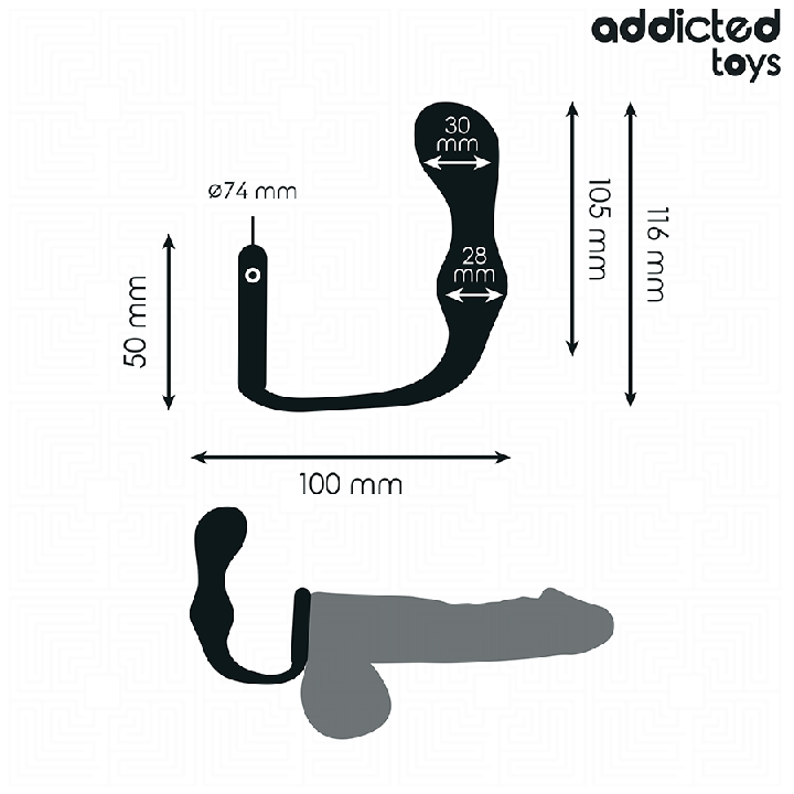 ADDICTED TOYS - PLUG ANAL COM ANEL MODELO 3