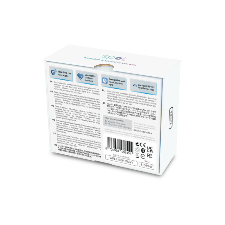 KIIROO - VIBRADOR EM FORMA DE U SPOT KISS ME ROSA