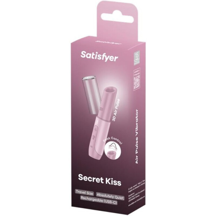 SATISFYER - ESTIMULADOR DE CLITÓRIS SECRET KISS WAVE ROSA