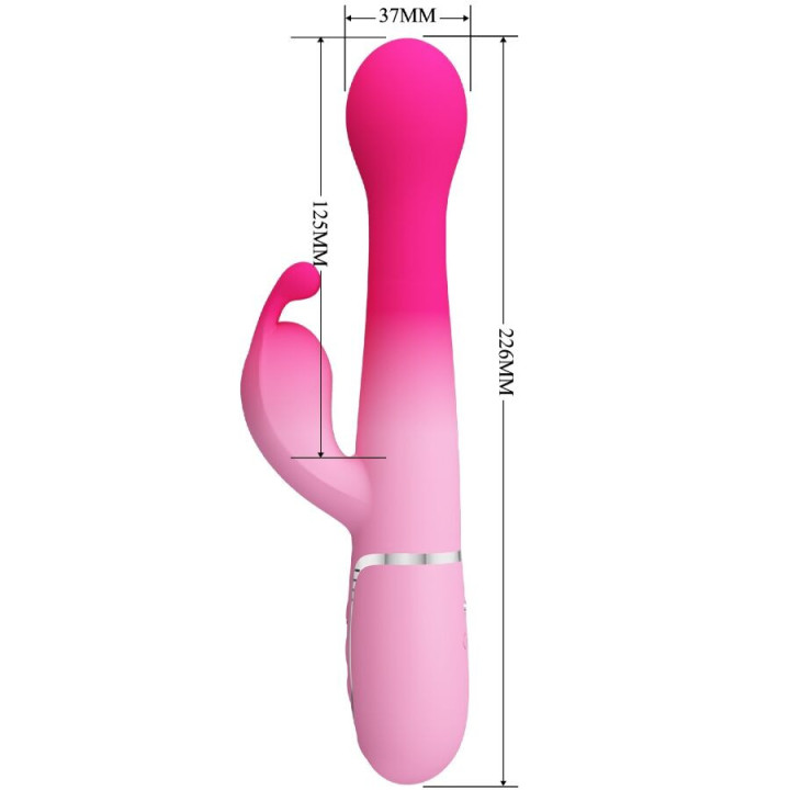 PRETTY LOVE - DEJON 3 EM 1 MULTIFUNCIONAL RABBIT VIBRADOR ROSA