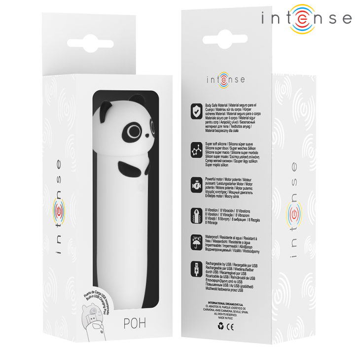 INTENSO - POH PANDA VIBRATING BULLET USB RECARREGÁVEL 10 X 2.2 CM