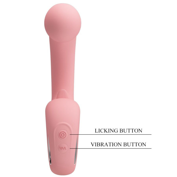 PRETTY LOVE - ERYNNYES VIBRADOR PONTO G + ESTIMULADOR DE CLITÓRIS 10 VIBRAÇÕES ROSA