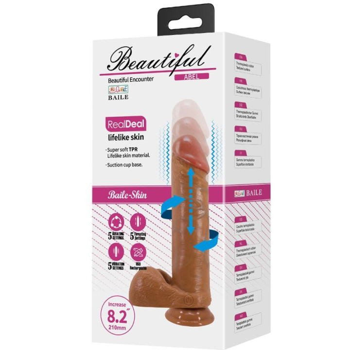 BAILE - ABEL DILDO REALISTA 21 CM MULATO