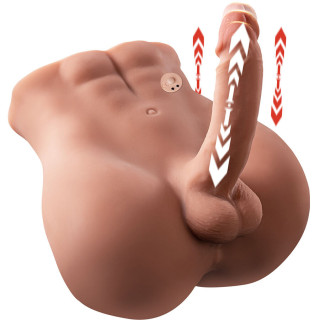 XISE - BERTLETT DILDO ASS DILDO REALISTA E ÂNUS MASTURBADOR POSIÇÃO FRONTAL COM IMPULSIONAMENTO 18 CM