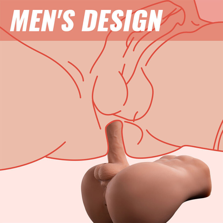 XISE - BERTLETT DILDO ASS DILDO REALISTA E ÂNUS MASTURBADOR POSIÇÃO FRONTAL COM IMPULSIONAMENTO 18 CM